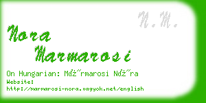 nora marmarosi business card